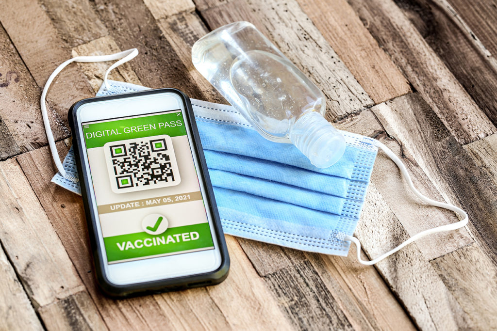 Pass vaccinal masque et gel hydroalcoolique